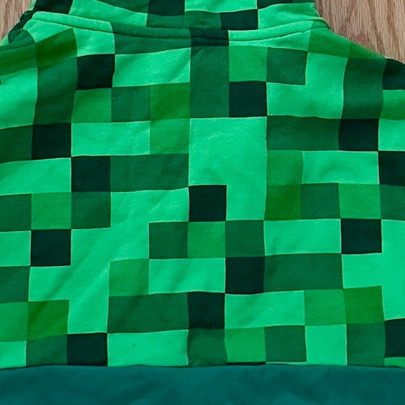 Minecraft Creeper Character Kids Full-Zip Hoodie (L) - Picture 10 of 16